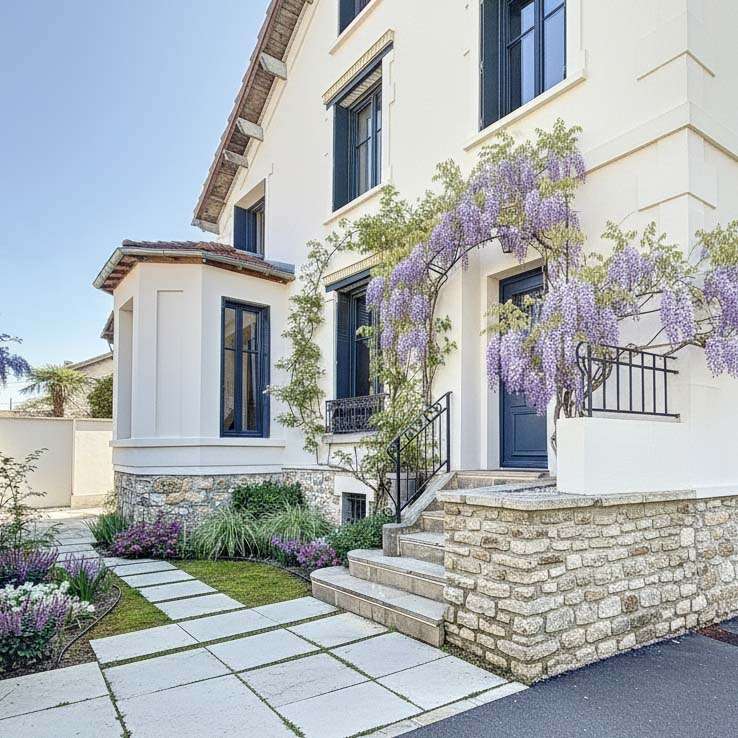 Restauration intérieure et extérieure d'une maison au Chesnay quartier de Rueil